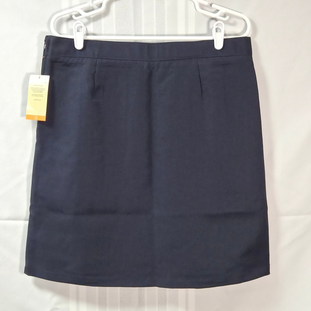 French Toast Skirt Girls 18 Navy Two-Tab Pleated School Uniform SV9011-E-18